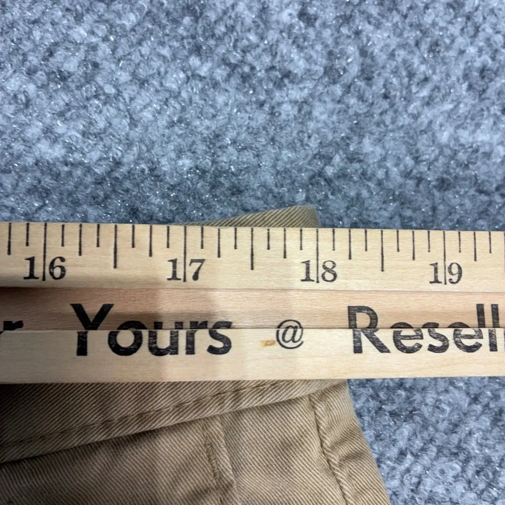 Banana Republic‎ Mens Chino Shorts Tan Sz.35 Flat Front Casual Summer Preppy